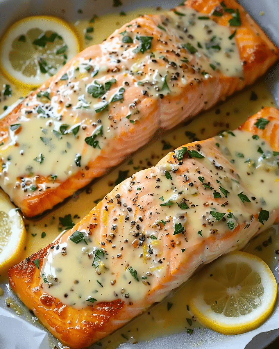 Lemon Garlic Butter Salmon Recipe