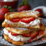 Fried Strawberry Cheesecake Sandwiches