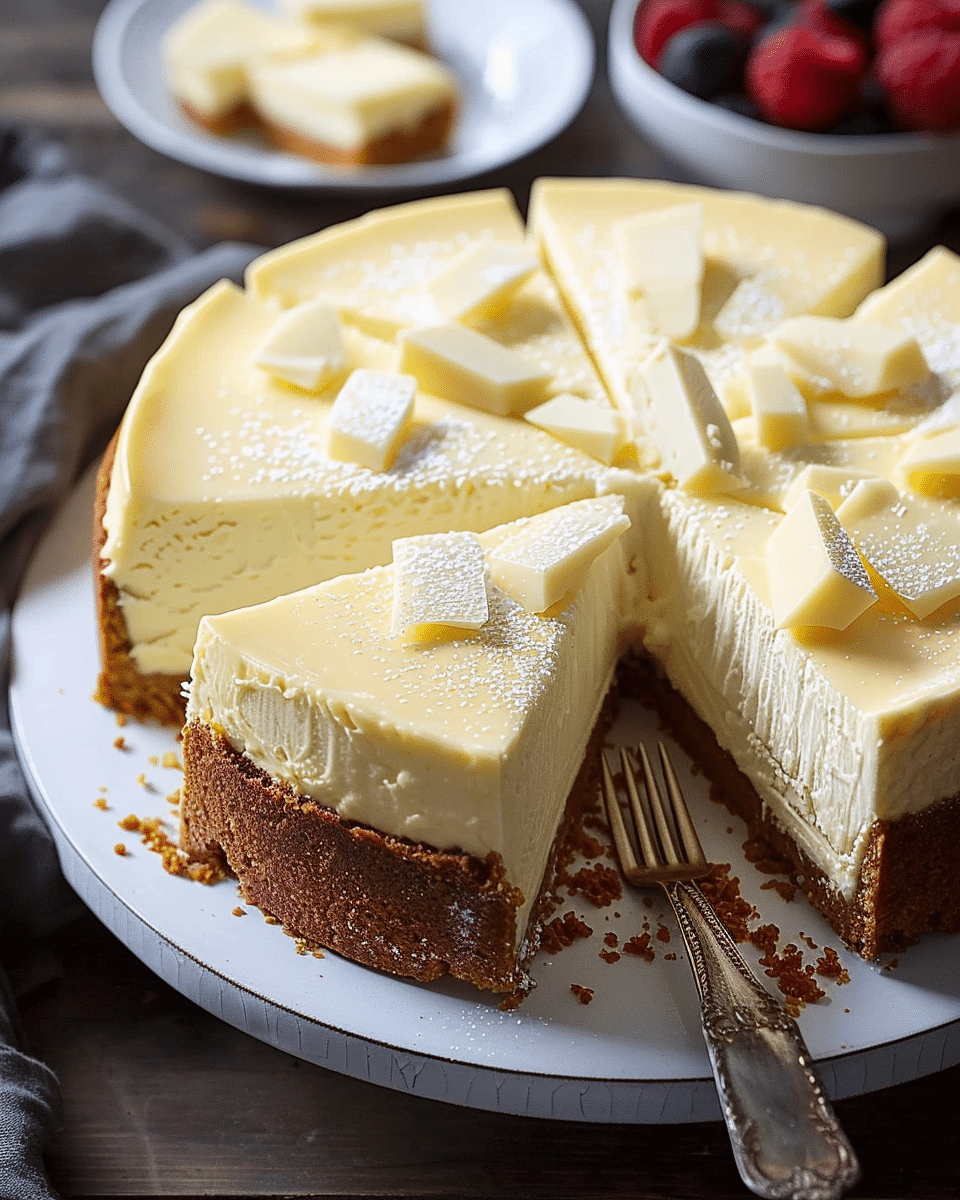 Super Creamy White Chocolate Cheesecake