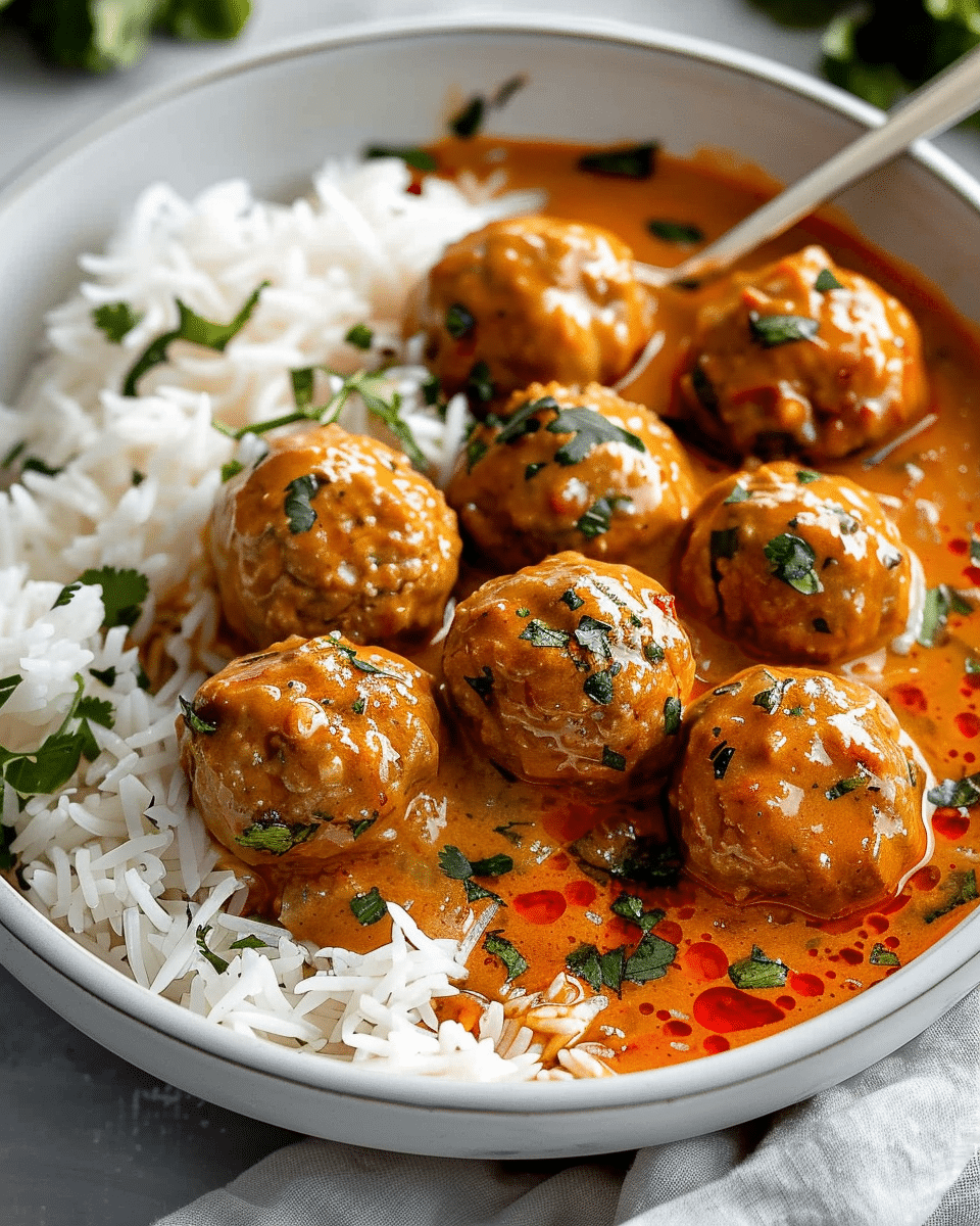 Easy Homemade Thai Coconut Curry Meatballs