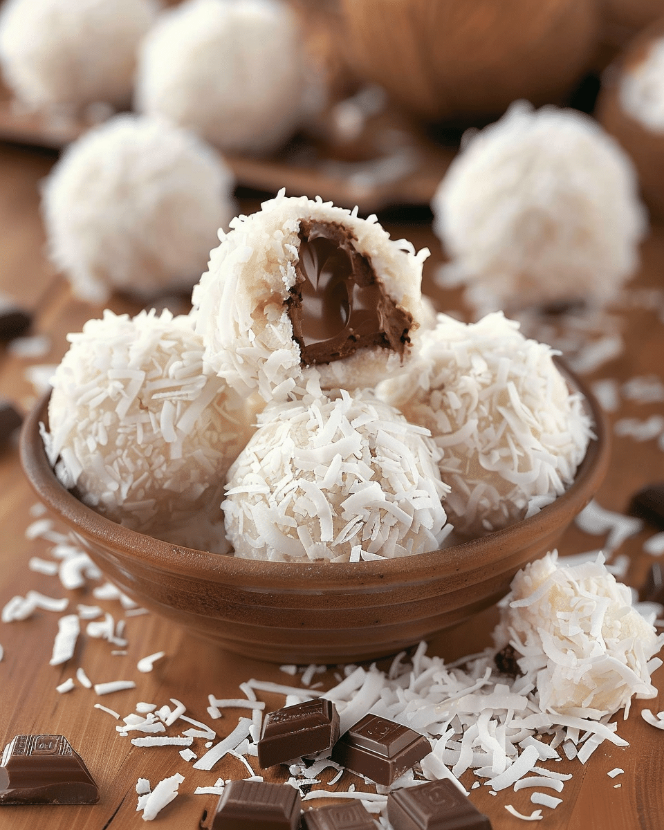 No-Bake Coconut Cookie Balls with Chocolate Centers: A Simple and Delicious Treat