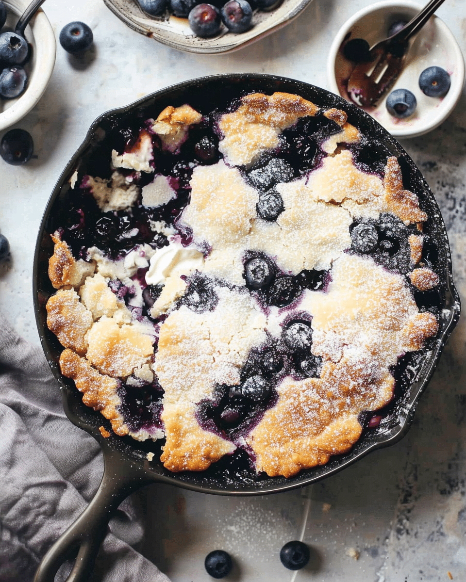 Blueberry Cream Cheese Cobbler