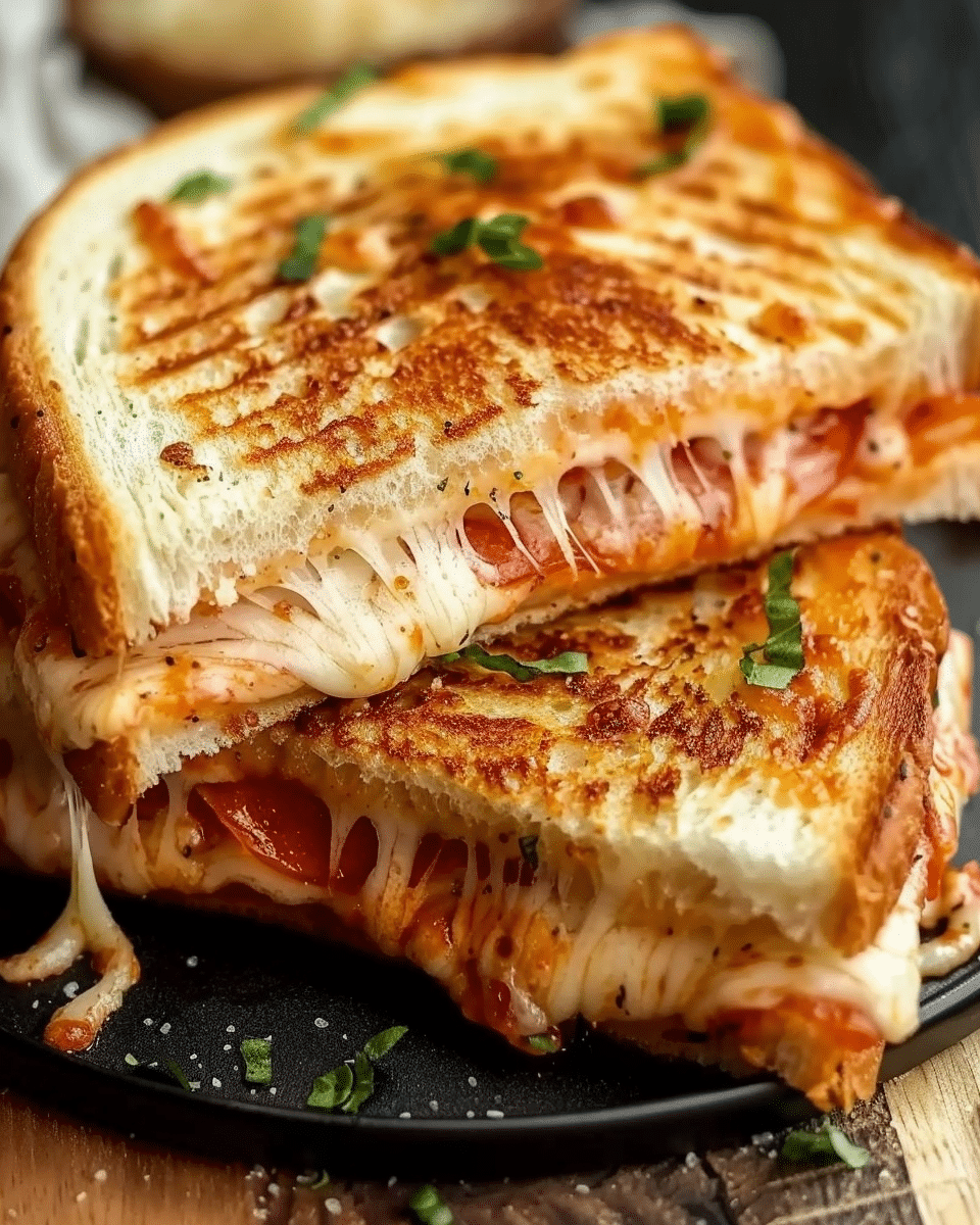 Cheesy Pizza Toastie Sandwich