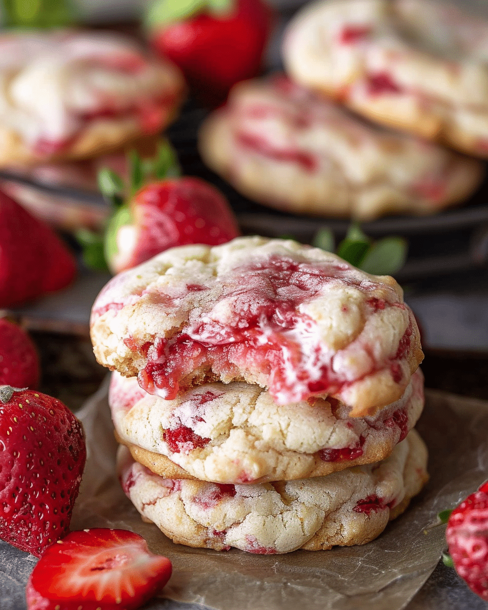 Strawberry Cheesecake Stuffed Cookies: A Sweet, Creamy Delight