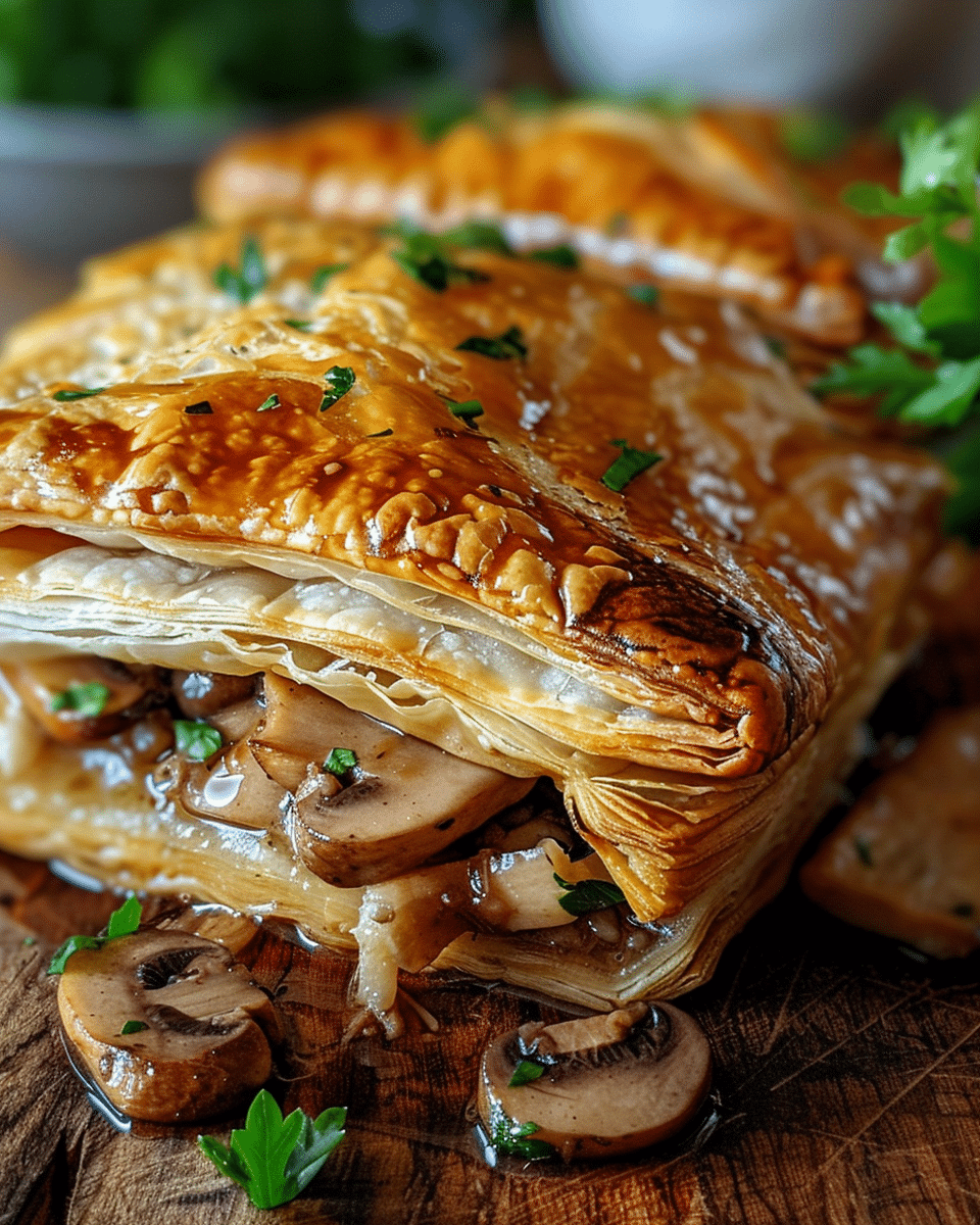 Savory Chicken and Mushroom Puff Pastry Delight