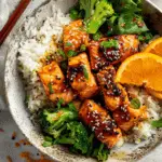 Crispy Orange Salmon Bowls