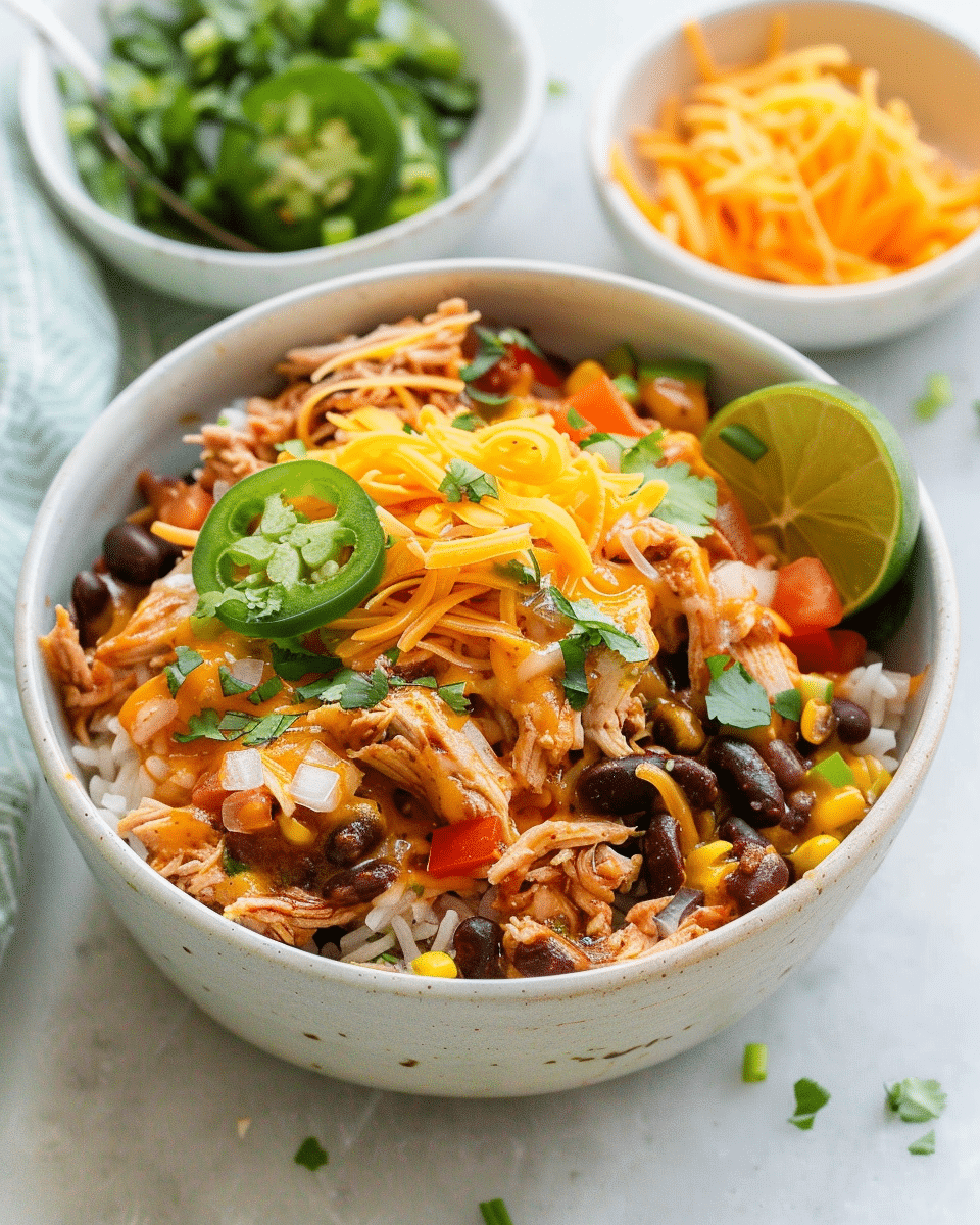 Slow Cooker Chicken Burrito Bowl