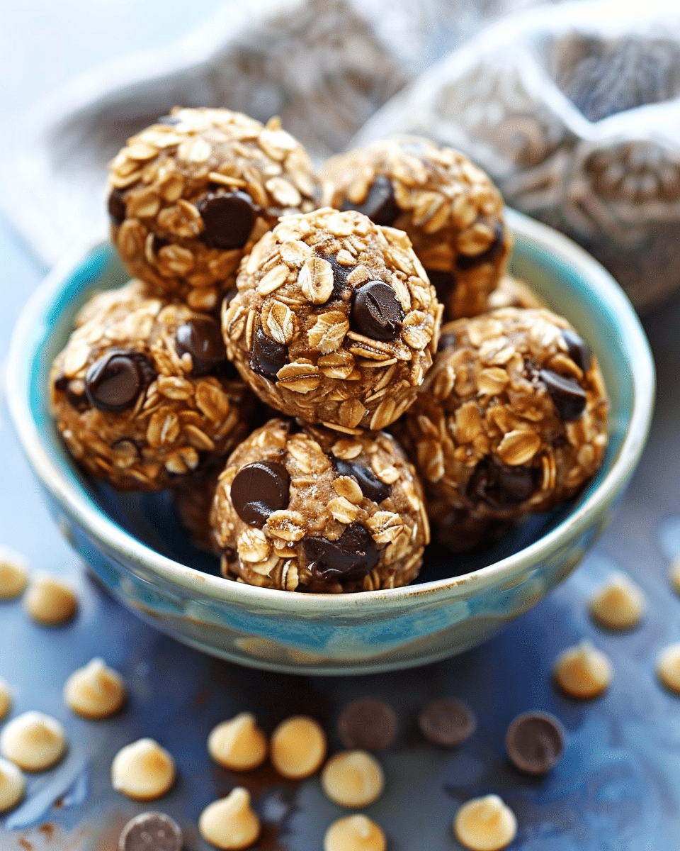 No-Bake Oatmeal Chocolate Chip Protein Balls