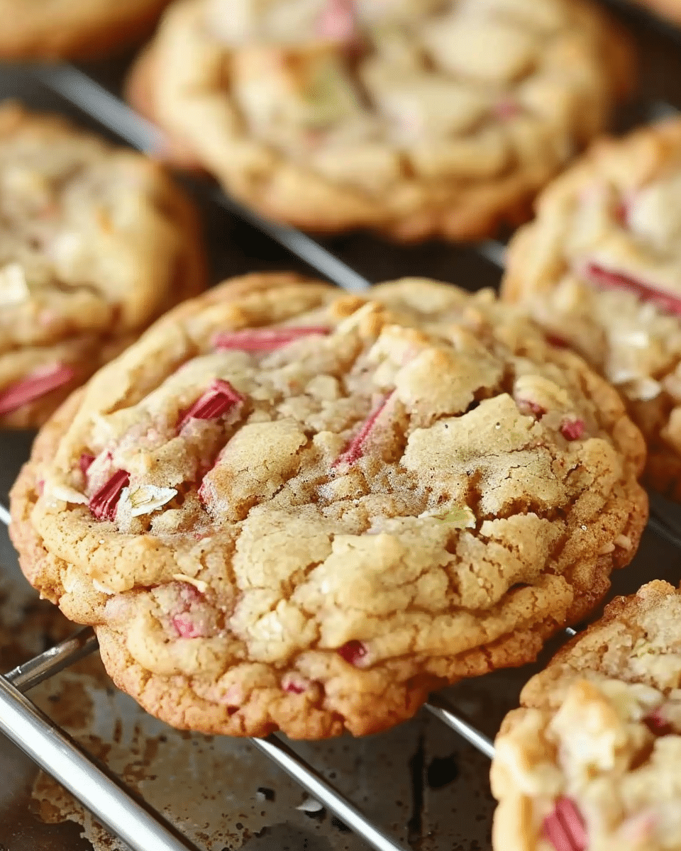 Brown Sugar Rhubarb Cookies