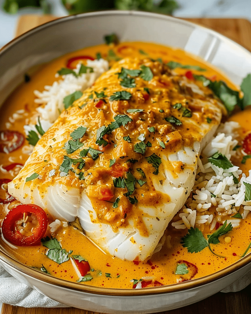 Coconut Curry Baked Cod