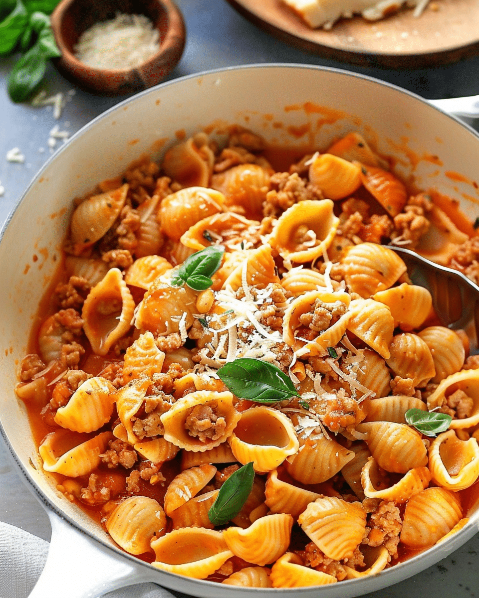 Easy Shell Pasta with Ground Turkey