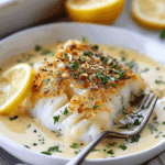 Tasty Baked Cod in Coconut Lemon Cream Sauce