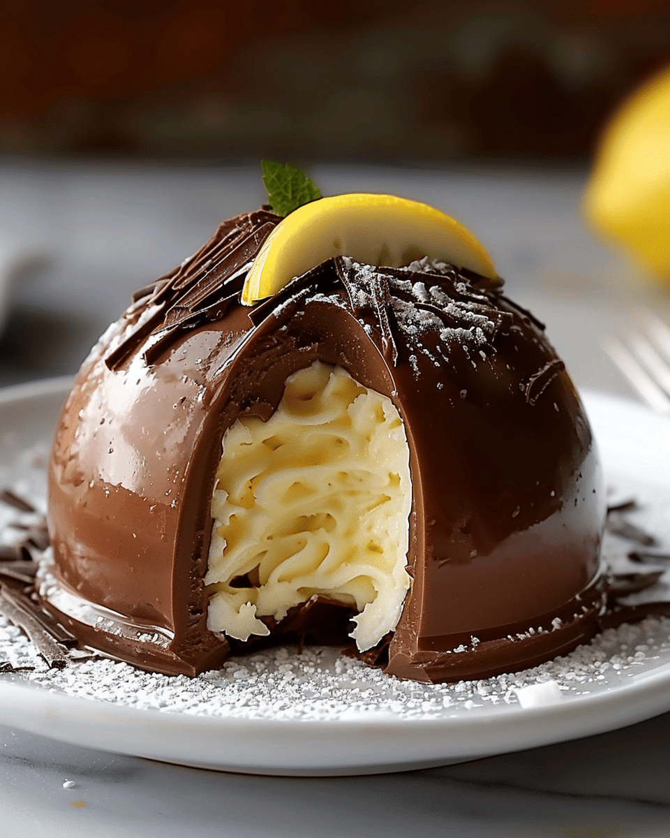 Chocolate Lemon Mousse Dome