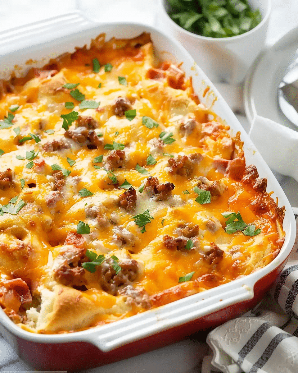 Quick & Easy Crescent Roll Breakfast Casserole