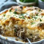 Biscuits and Gravy Breakfast Casserole – Easy & Hearty Brunch Recipe