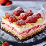Puff Pastry Strawberry Cheesecake