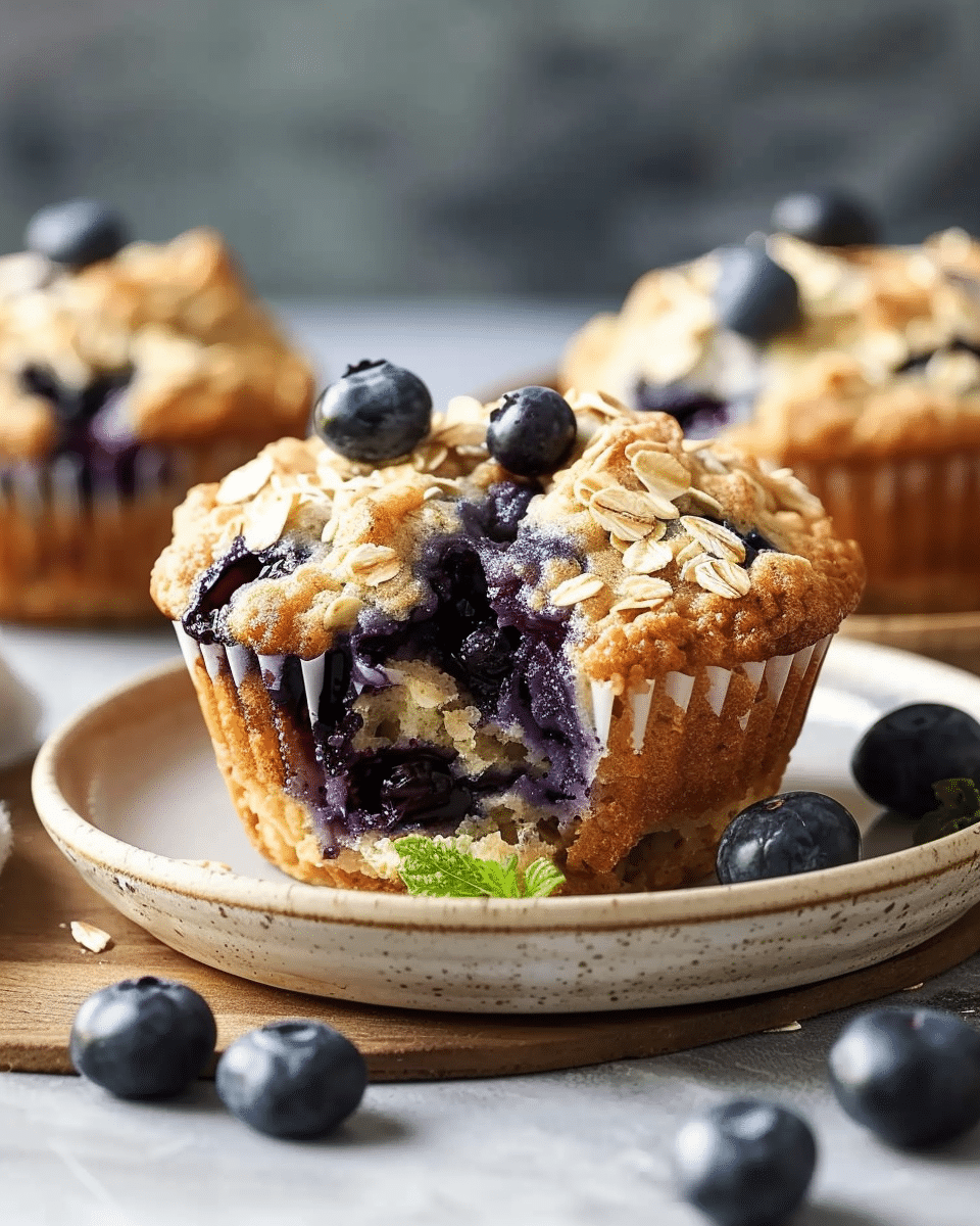 Easy Blueberry Muffins with Oats – The One-Bowl Recipe