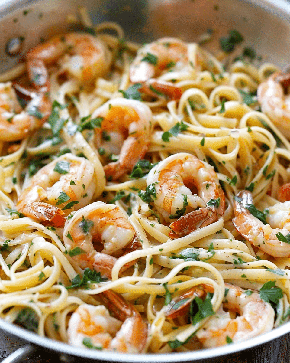 One-Pot Garlic Butter Shrimp Pasta