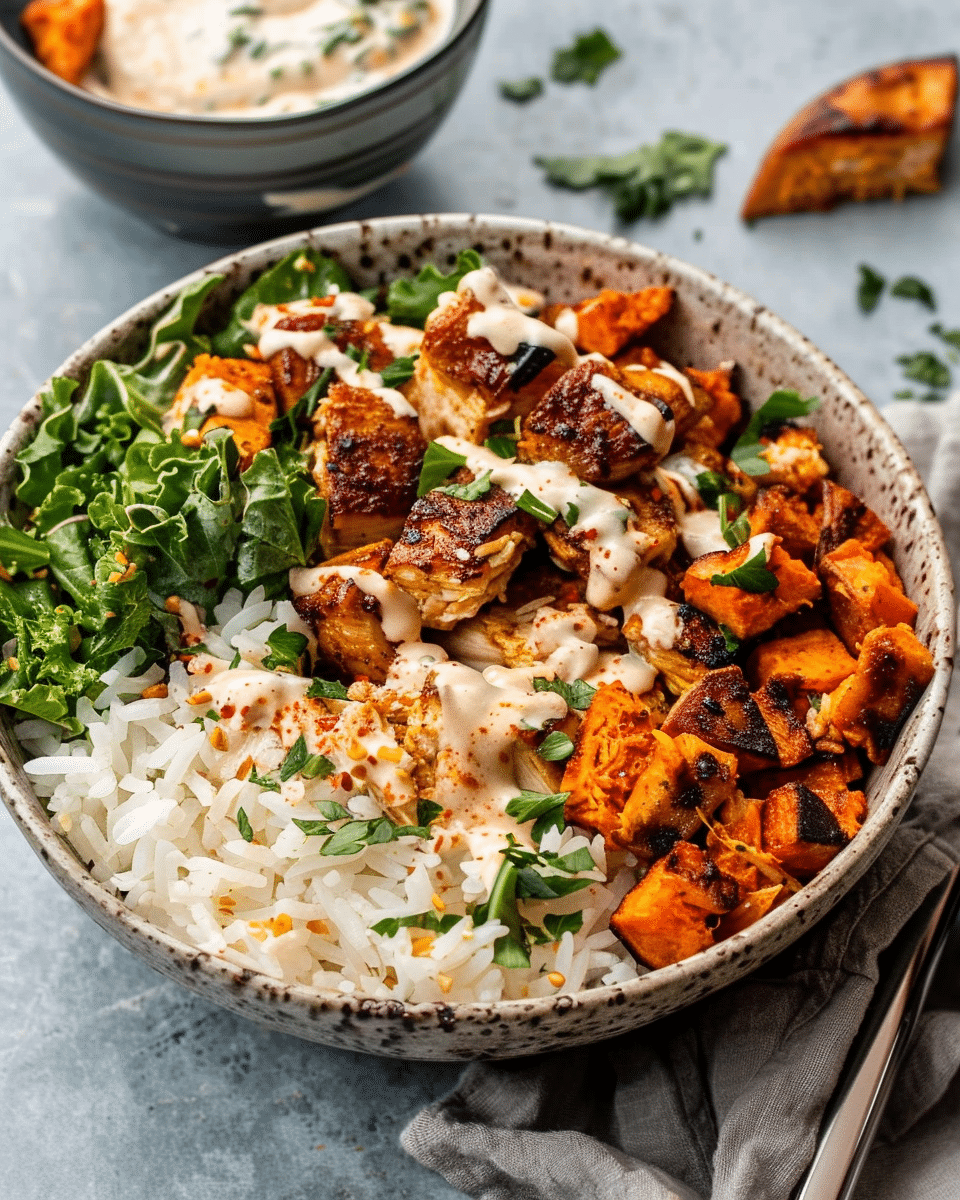 Chicken and Sweet Potato Rice Bowl