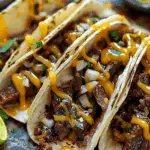 Garlic Butter Honey BBQ Beef Tacos