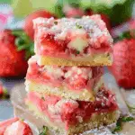 Strawberry Lime White Chocolate Gooey Bars
