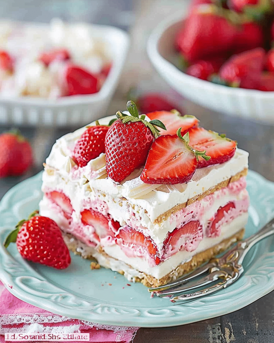 Irresistible Strawberry Cream Cheese Icebox Cake