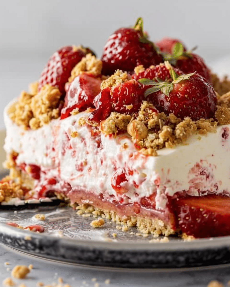 Strawberry Crunch Cheesecake
