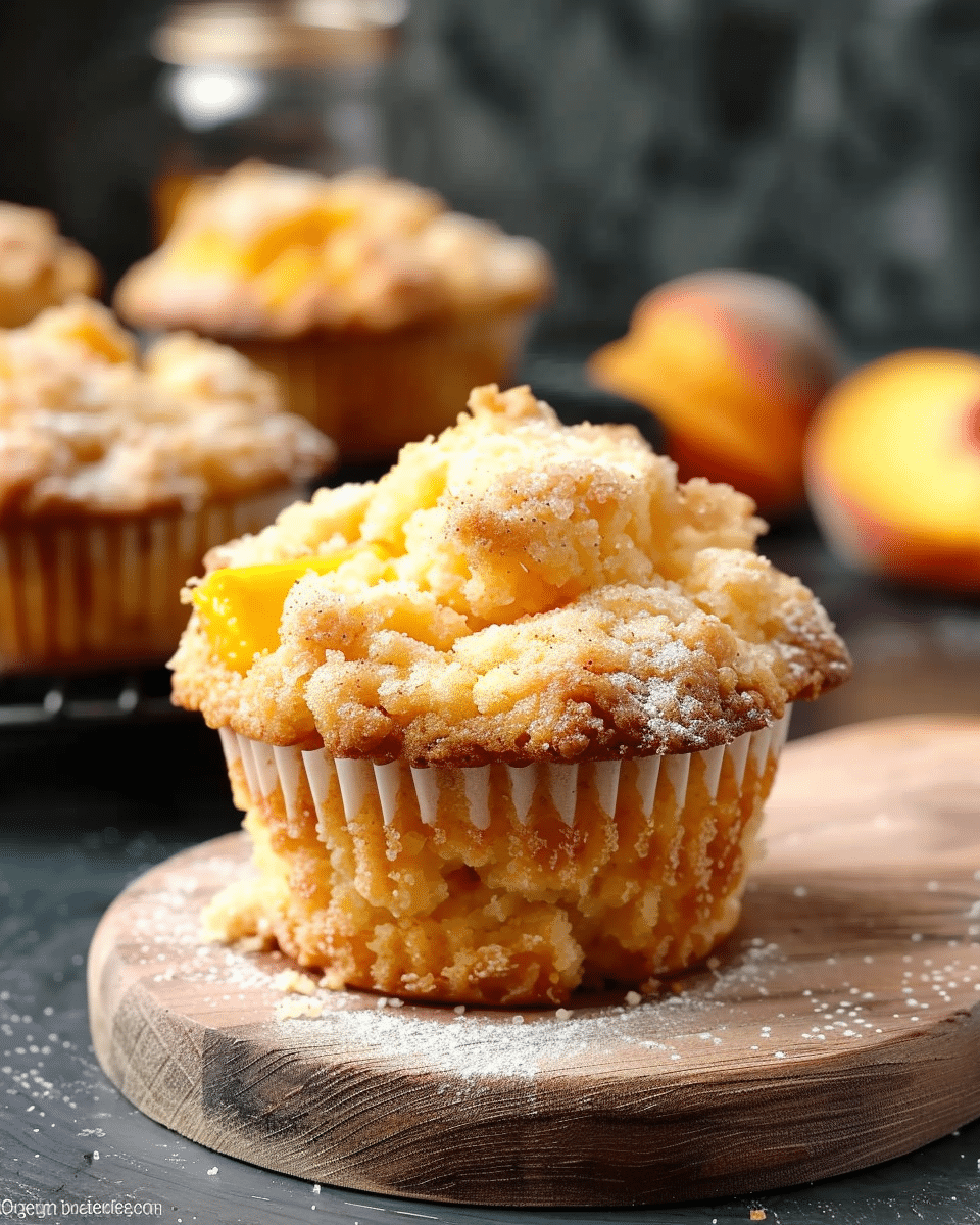 Peach Cobbler Muffins
