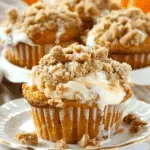 Pumpkin Streusel Muffins with Cream Cheese Filling