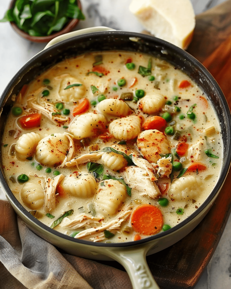 Tasty Rotisserie Chicken Gnocchi Soup