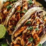 Garlic Butter Honey BBQ Chicken Tacos: Sweet, Savory & Irresistible!