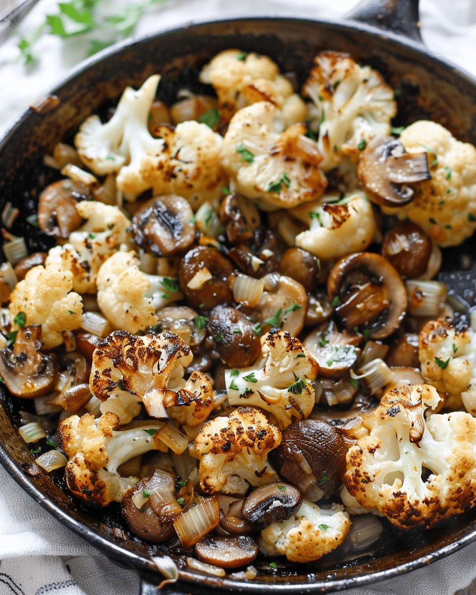 Garlic Cauliflower Mushroom Skillet: A Quick and Delicious Dish