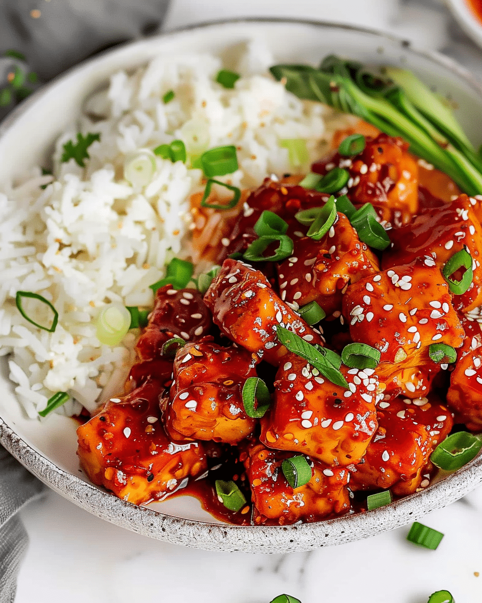 Crispy Gochujang Korean Tofu