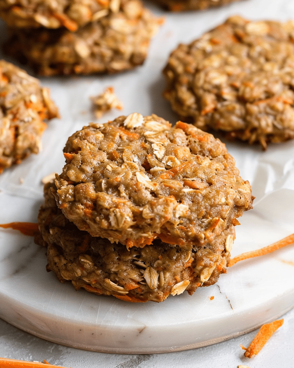 Healthy Carrot Cake Oatmeal Cookies