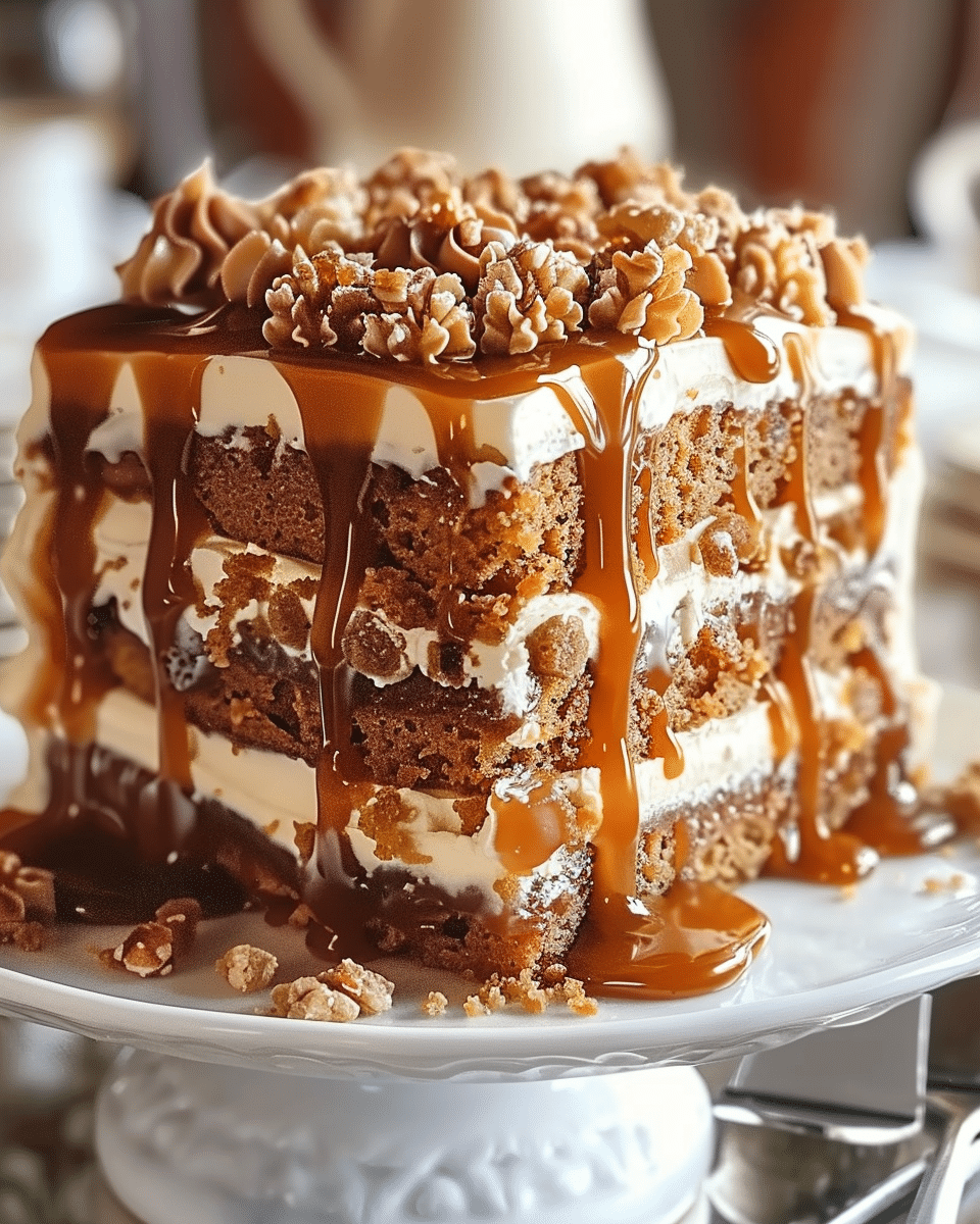 Caramel Toffee Crunch Cake