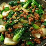 Stir-Fried Bok Choy with Ground Meat Recipe
