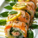 Lemon Basil Salmon Rolls Recipe