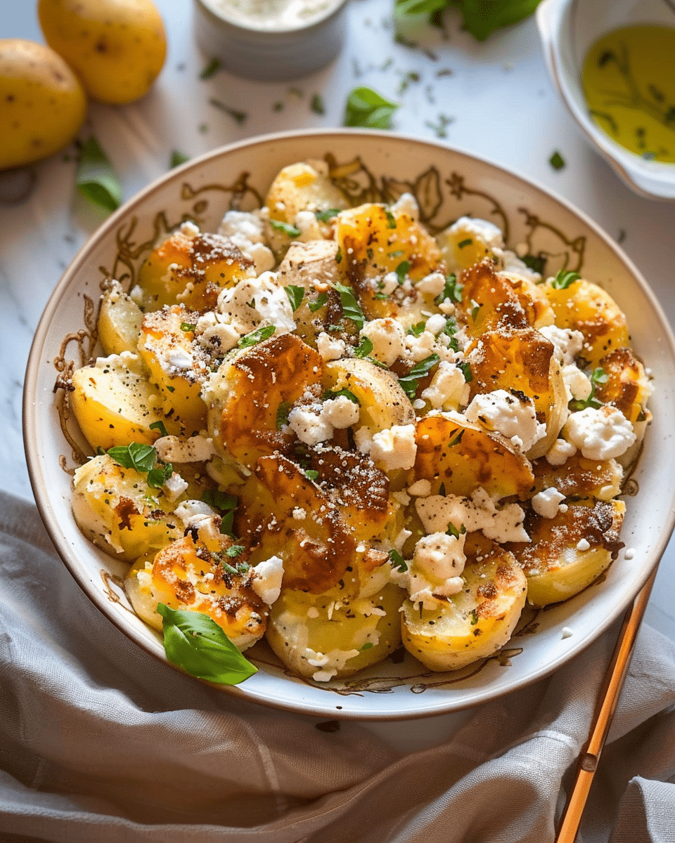 Baked Feta Potatoes