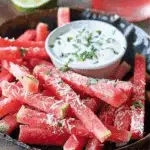 Watermelon Fries with Coconut Lime Dip