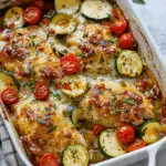 Mediterranean Chicken Zucchini Bake