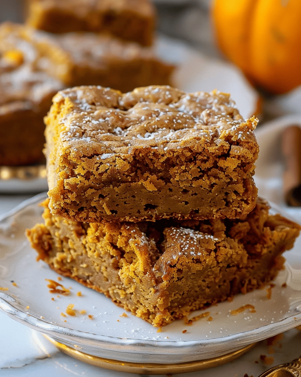 Brown Butter Pumpkin Blondies