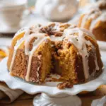 Pumpkin Coffee Cake with Maple Glaze