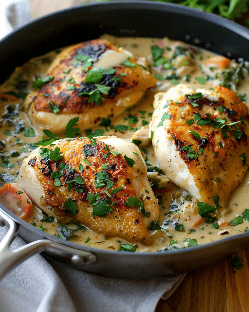 Smothered Creamy Chicken Skillet