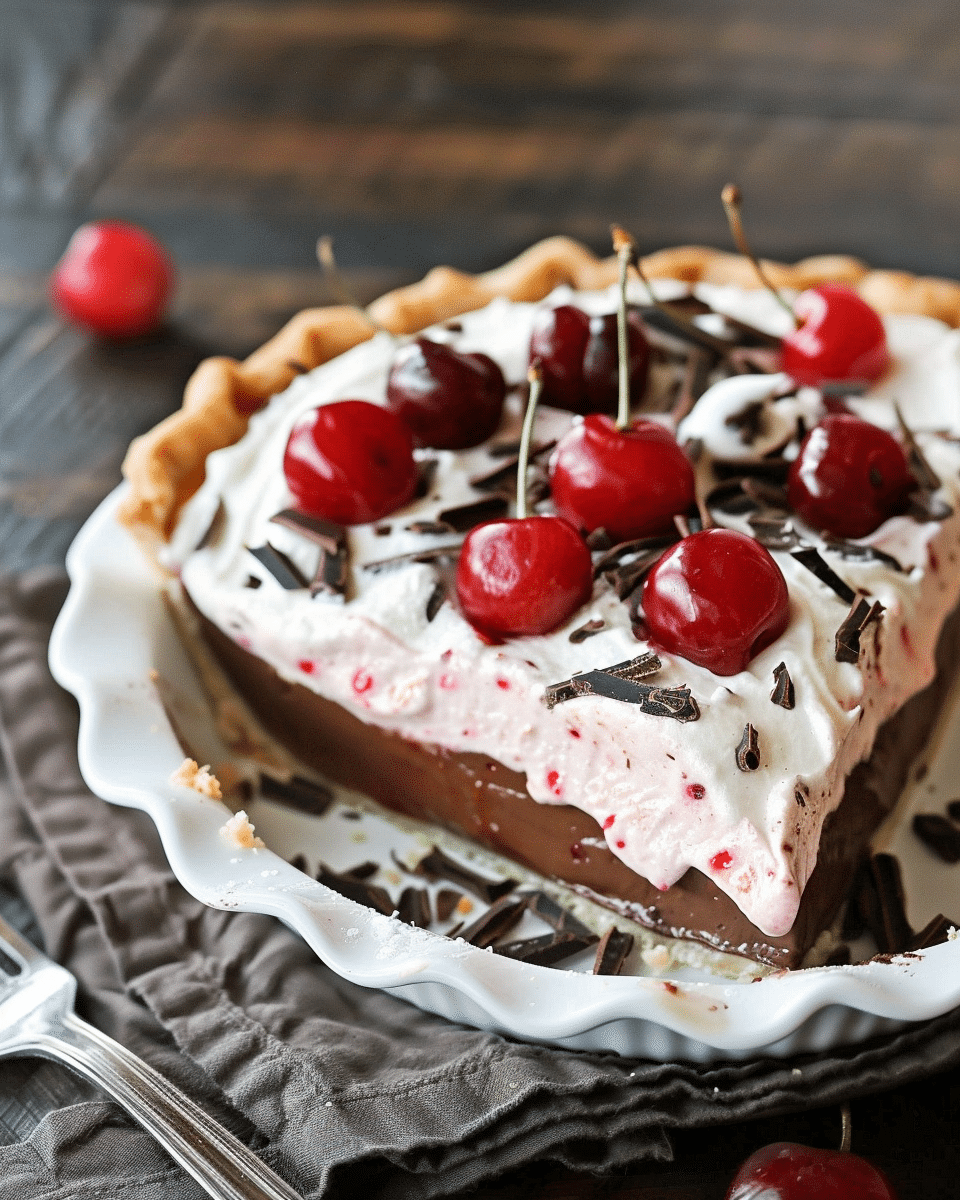 Chocolate Cherry Cream Pie