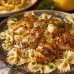 Lemon Garlic Chicken with Creamy Bowtie Pasta