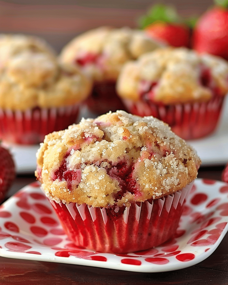 Bakery-Style Strawberry Muffins
