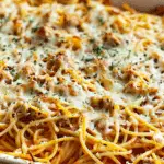 Baked Cream Cheese Spaghetti Casserole