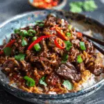 Crispy Chilli Beef Rice
