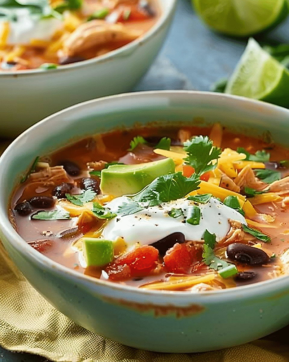 Slow Cooker Chicken Tortilla Soup
