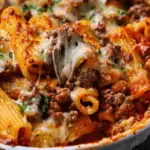 Cheesy Beef Rigatoni Bake